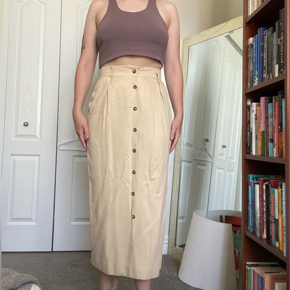 vintage button-up skirt - Picture 2 of 2